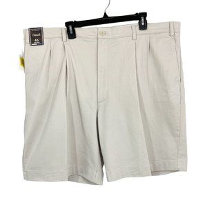 Roundtree & Yorke NEW Classic Fit Pleat Front Shorts Cotton Big Man - Size 46